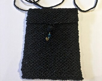 Purses for Women – Black Beaded - Handmade Small Pouch