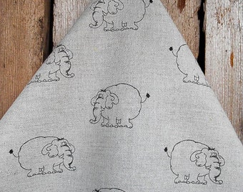 Kitchen Towel Elephant Towel Linen Tea Towel Elephant Design Hand Towel Dish Towel Linen Tea Towel Birthday Gift Christmas Gift