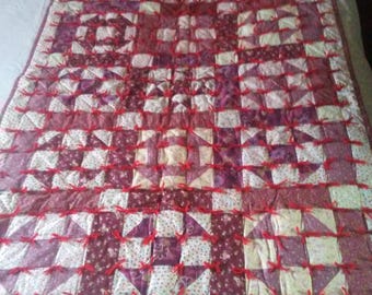 Tied Red Lap Quilt