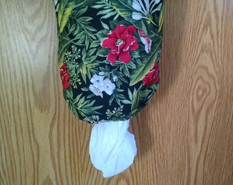 Grocery Bag Holder, Bag Dispenser, Plastic Bag Holder, Bag Storage, Flowers