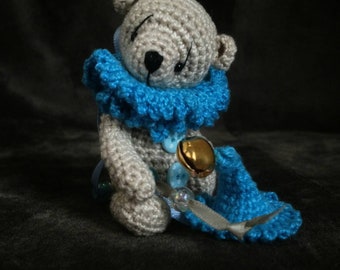 Miniature Thread Crochet Artist Bear