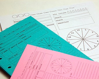 Daily Organizer Planner Paper fits Filofax Personal or A5 size Planners