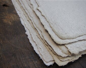 Grey Handmade paper, Recycled paper sheets, Eco friendly Invitation paper, Craft paper, Natural Homemade, 4 sheets 8.5 x 12" A4 paper_