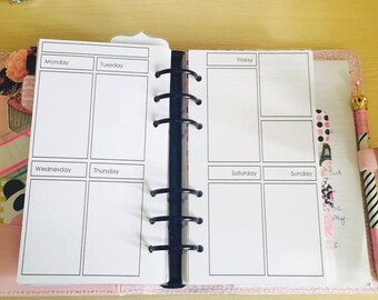 Planner Insert (Personal)- Vertical WO2P for Filofax, Kikki.K and more