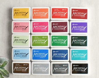 Ranger Archival Ink Pad - 20 COLOUR OPTIONS - Dye Ink Pad - Craft Ink - Stamp Pad - Rubber Stamping - Black Ink Pad
