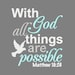 Buy 3 get 1 free! With God all things are possible with Holy Spirit dove embroidery design