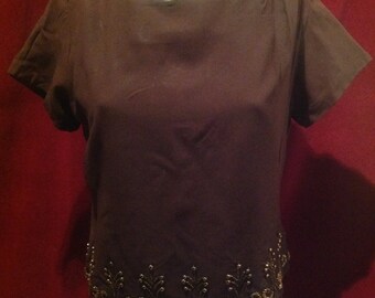 1950s Beaded Ladies Blouse