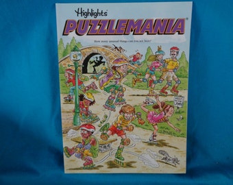 Vintage 1994 Highlights Puzzlemania activity book by Highlights for Children