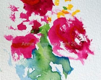 Archival Print of Original Watercolor "Rosie"