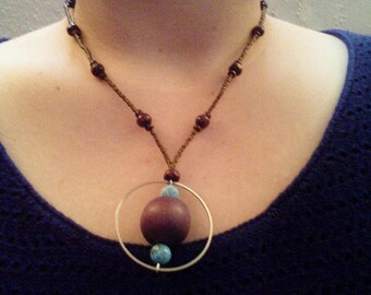 Glass Bead, Wood, and Seed Bead Jewelry Set