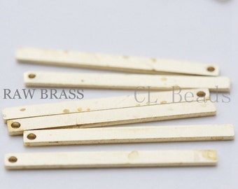 40 Pieces Raw Brass Bar - 27x2mm (1755C-T-154)