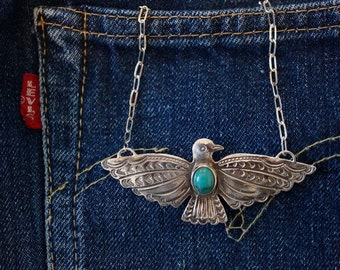 Sterling Silver Thunderbird Necklace