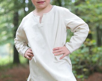 Burgschneider Childrens Mittelalter Wikinger Larp 100 % Baumwolle Undertunic streift