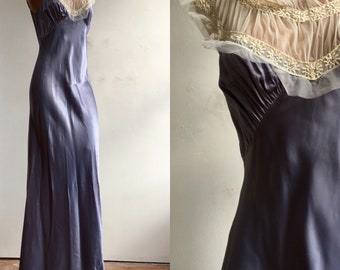 1940s Silky Rayon Slip Dress / Nighty