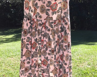 Vintage High Waisted Floral Skirt