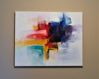 Acrylic Canvas Painting - Brush Strokes