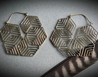 brass earrings *mandala*