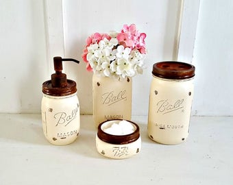 Bathroom Waste Baskets. Rustic. Rope Handles. Rustic Metal