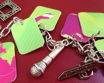 upcycled iTunes musical charm bracelet