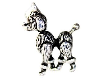 925 Sterling Silver Poodle Dog Pendant