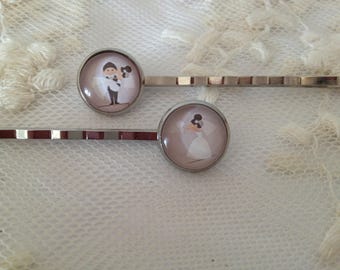 Cameo silver bride and groom you forks.