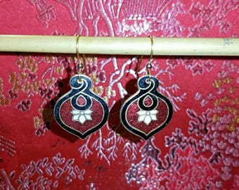 Vintage cloisonne earrings