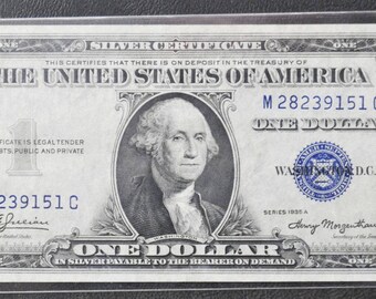 1935 A 1 Silver Certificate One Dollar M28239151C Fr1608 AU
