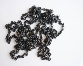 Black 3mm brass chain 70cm