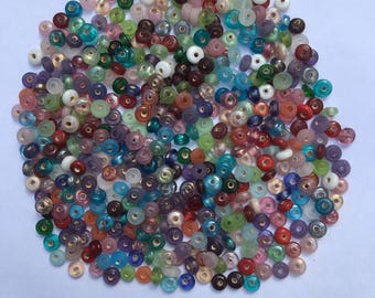 Glass Disc Mix - 9mm - 50g (230 Pieces) - New