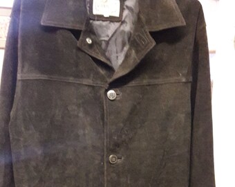 Mens Vintage Vera Pelle suede coat size 48