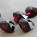 Swarovski 18x17.5 Garnet Heart Beads- 24 pcs - Destash - Jewelry Supplies - Swaorvski Crystal -Crystal Beads -Jewelry Making