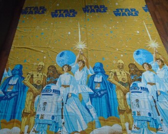 2 Vintage Star Wars Bed Sheets Fabric