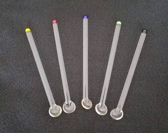 1930's Glass Swizzle Sticks