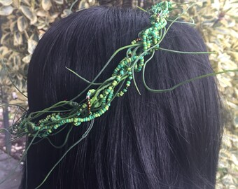 Beaded Green Simplicity Wreath