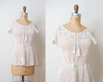 1970s Crochet Blouse