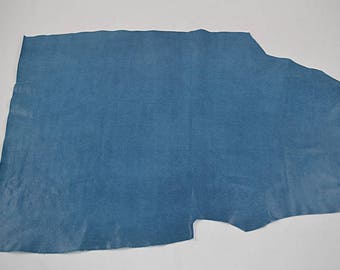 Lizard Printed Royal Blue Cowhide Leather Coupon