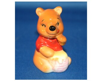 Vintage Walt Disney Productions Winnie the Pooh Figurine Made in Japan Knick Knack Souvenir Figure