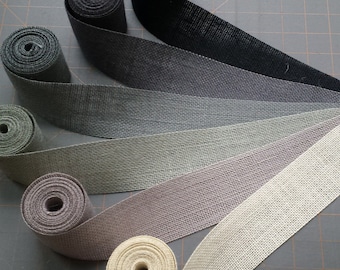 2.5 inch Grey or Black Burlap Ribbon