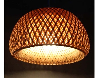 Hat Shape Bamboo Pendant Lighting-Bamboo Pendant Lights-Hanging Lamp-Chandelier-Home&Bar Lighting-Bamboo crafts-Lighting Fixtures 110V-240V