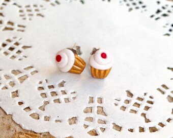 Cupcake Earring Girls Mini Food Earrings Cupcake Jewelry Stud Earrings Hypoallergenic Cute Earrings Childrens Jewelry Cupcake Gift Idea