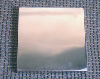Steel Bench Block, 4 x 4 x 1/2 inch, Polished smooth, stamping block, forging block, metal working block, bench block, hammer block