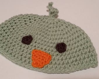 Mint Green Duck Hat; Baby Hat; Duck Hat; Easter Mint Green Duck Hat for Baby