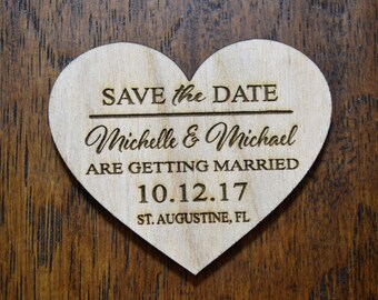 Sale Price! Save the date heart Magnets with envelopes, Save The Date, Wood Save The Date Magnet, Personalized Save The Date Magnet, Wedding
