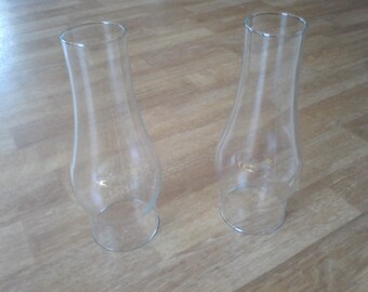 Oil Lamp Globe, Kerosene lamp shade, Set of 2, Hurricane lamp globe,chimney