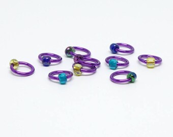Shake Your Tail Feather (US8) - Eterne Stitch Markers (snagfree)