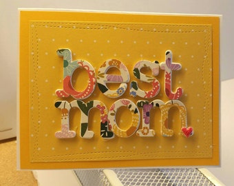 Handmade Card. Mother's Day Card. Mom. For Her. Birthday Card for Mother.