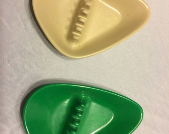 Mid-Century Atomic Boomerang Shaped Retro Ashtrays