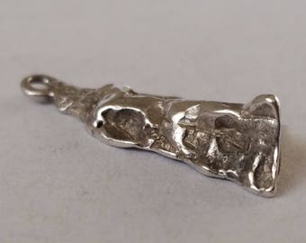 Rock of Gibraltar Charm - Vintage Sterling Silver British Bracelet Charm or Pendant