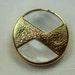 80s gold button with mother of pearl