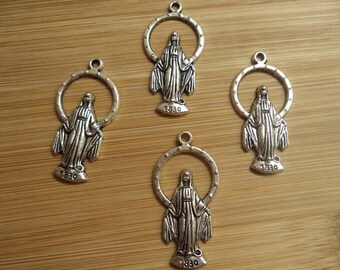 Blessed Virgin Mary medals with inscription 1830 made in Italy 4 pc lot last ones